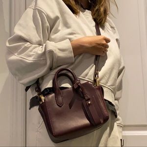 J. Crew mini Harper satchel (burgundy)